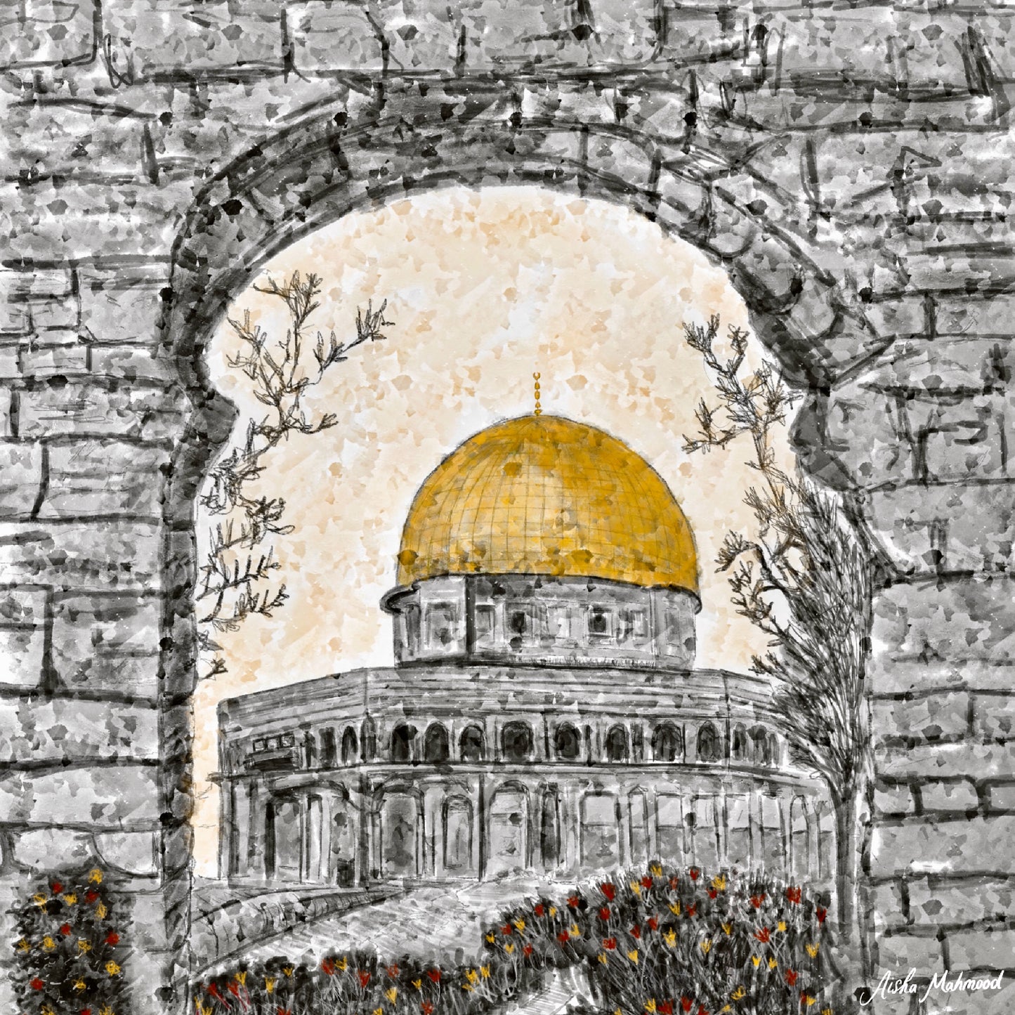 Dome Of The Rock Islamic Art Print