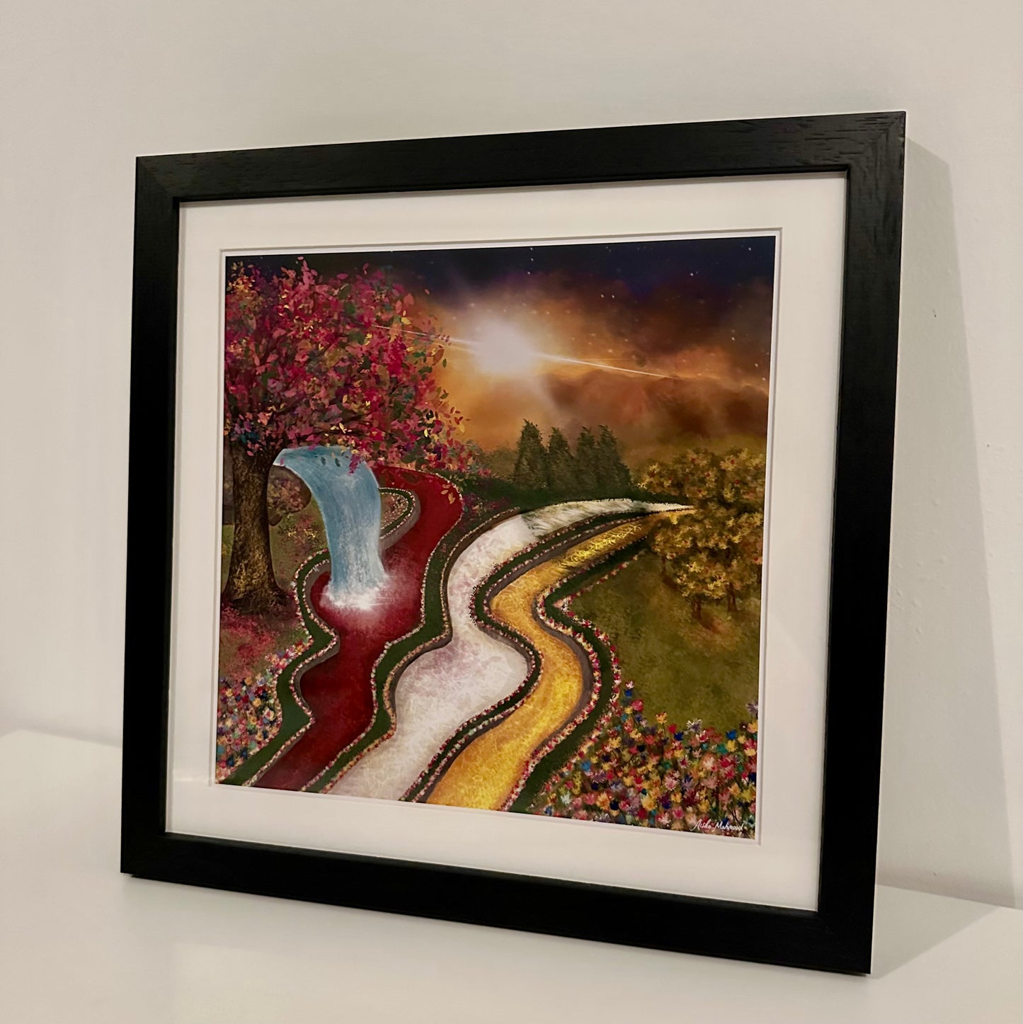 The Four Rivers Of Jannah. Hand Drawn - Islamic Art Print